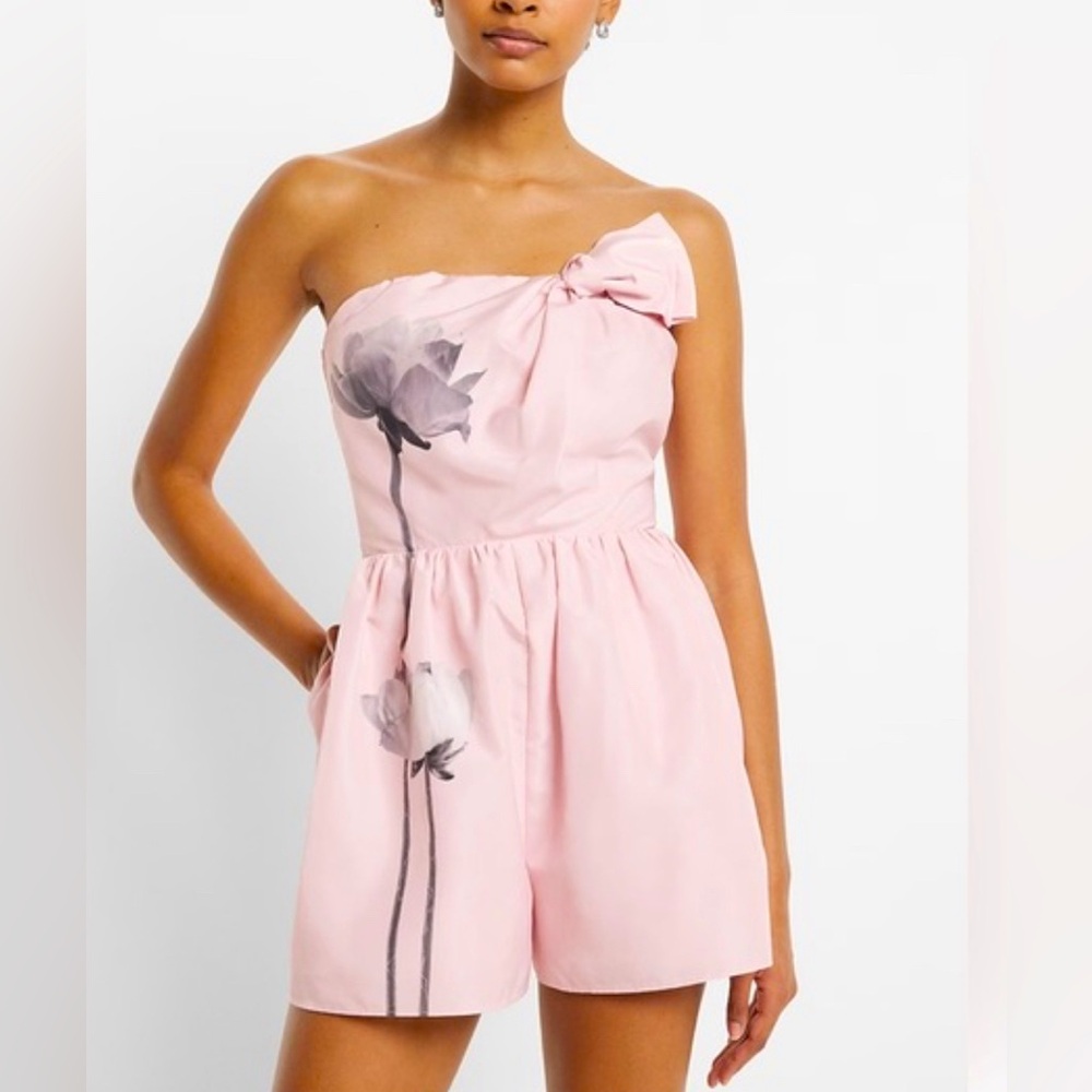 NWT Extra Large Express Strapless RPink Jumpsuit